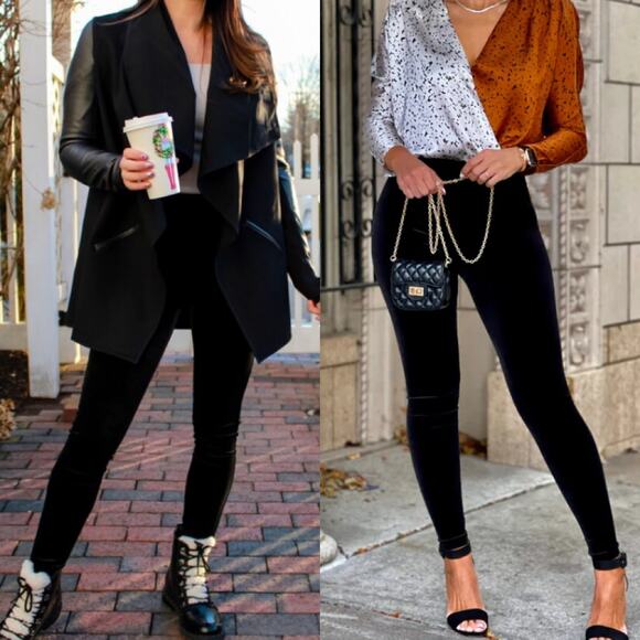 REVOLVE x COMMANDO Perfect Control Velvet Legging in Black MobWife New M - Picture 1 of 8